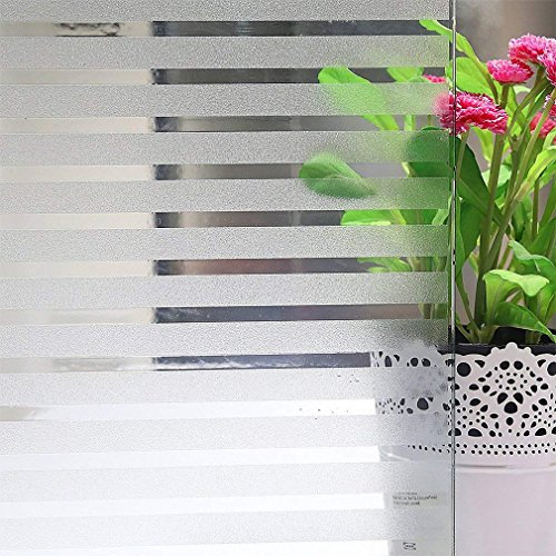 FENTIS Privacy Window Film Decorative Blinds Window Sticker Frosted Static Cling Window Glass Film for Office and Home No Residue UV Prevention Easy Removal 44.5x200cm