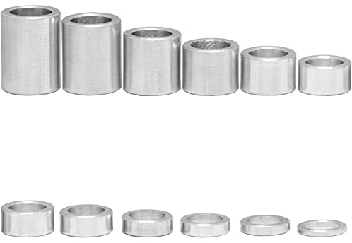 OPIOL QUALITY® Distanzhülsen M10 (Ø Innen: 10,5 mm; Ø Außen: 15 mm; Länge: 5 mm) aus Aluminium (4 Stück) Abstandshalter Abstandshülsen Distanzbuchsen Aluhülse Abstandsbuchsen