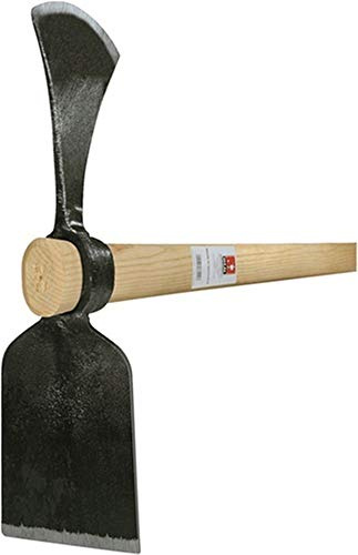IDEAL Wiedehopfhacke, geschmiedet, mit Stiel, 1800g - Bodenfräse/Bodengrubber - Manuell, Schwarz, Eisen, 1800g