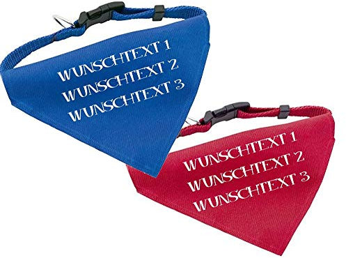 geo-versand Hundehalsband personalisierbar Wunschtext Telefonnummer Name Halstuch Hund Katze