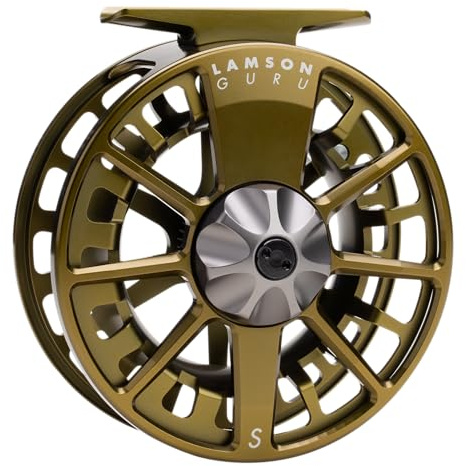 LAMSON | Guru S-Series -5+ Fly Fishing Reel | All-Water | Large Arbor, Fully CNC Machined/Anodized, Lightweight Durability | OG | 4wt 5wt 6wt Size