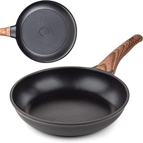 ROSMARINO Profi Bratpfanne 28 cm - Beschichtete Pfanne mit hervorragende Wärmeverteilung und Wärmeleistung | für Induktion und andere Kochfelder | Raffinierte Einfachheit und Zeitlose Eleganz