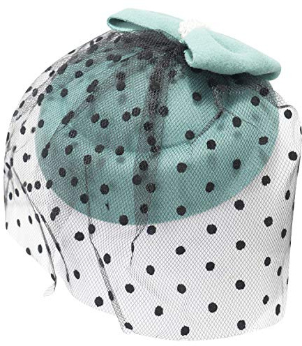 Ro Rox Grace Beads Vintage Retro 40s 50s Fascinator Wedding Party Hat, mint green