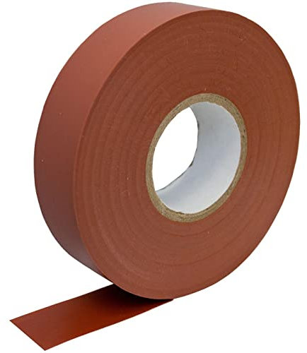 Lumonic 50x 1 rollo de cinta aislante de PVC 19mm x 33m cinta adhesiva marrón Isotape I Adecuado para electricistas y aficionados I Cinta aislante en varias longitudes y colores