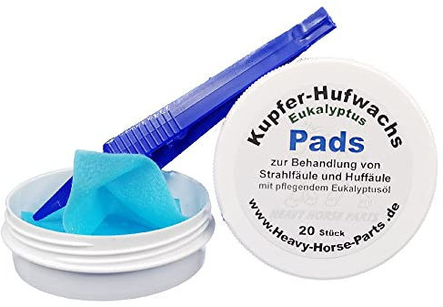 Heavy Horse Parts Kupfer-Hufwachs Pads mit Eukalyptus