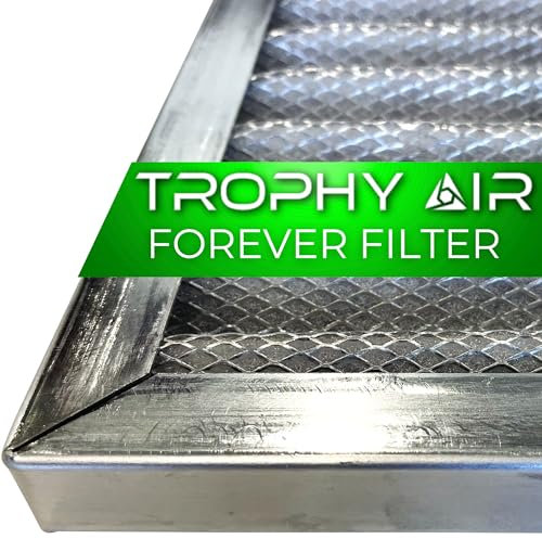 12x24x1 | Trophy Air | Merv 8 | Washable Furnace Filter | Lifetime HVAC & Furnace Air Filter | Washable Electrostatic | High Dust Holding Capacity | Premium Quality Aluminum