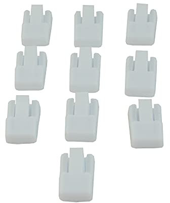 Ringhalter aus Acryl, Weiß, 10 Stück