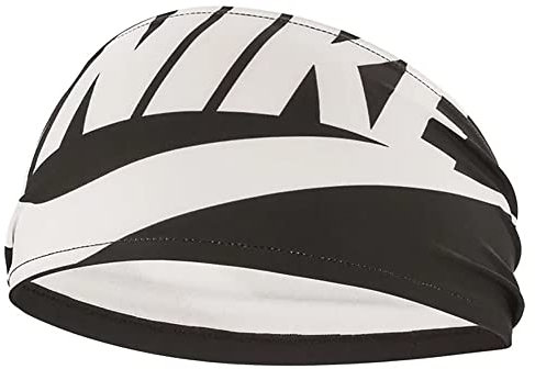 Nike Unisex – Erwachsene W Headband Wide 2.0 Graphic StirnBND, Black/White, one Size