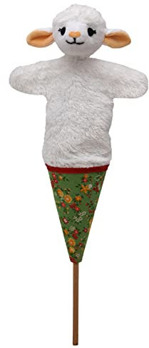 Marionette Handpuppe Tierhandpuppen Schaf 35 cm, Ideal für Puppentheatre und Rollenspiele, für Kinder Baby Jungen Mädchen
