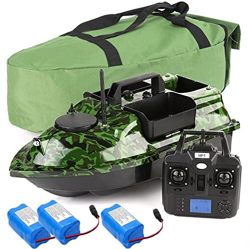YLLLLY 500M 3 Hopper GPS futterboot RC Fishing Bait Boot, LCD Sensor Fischfinder, Mit Handtasche, 12000mAh Batterie mit großer Kapazität,Verschenke Antennen, Propeller und andere kleine Geschenke