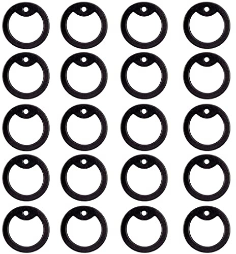 Tomedeks 20pcs Silikon Schalldämpfer Ring Silikonabdeckung Silikon Hundemarke Silikon Hang Tag Silikon Produkt Militär Tag Abdeckung (schwarz)