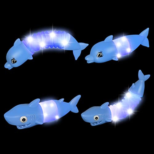 Ainiv Pop Tube Set, 2PCS Leuchtspielzeug, Partygeschenke Tube mit LED, Partyzubehör Kinder, Sensorik Spielzeug, Leuchtstäbe, Pop Tuben für Teenager, Kindergeburtst, Dekoration Set