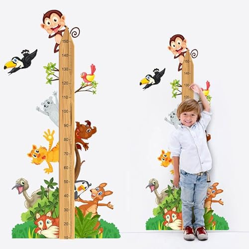 INSPIO-Sticker - Messlatte für Kinder mit ZOO-Tieren