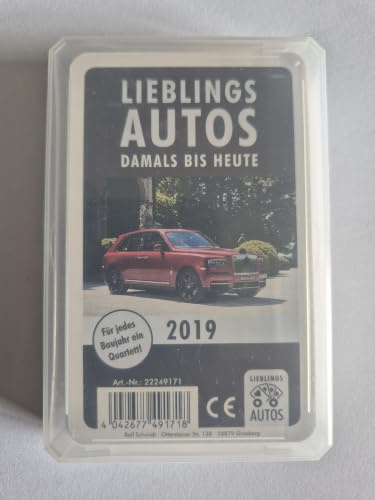 Lieblings Autos Auto Quartett 2019 Baujahr Geburtsjahr 7. Geburtstag Geschenk Spielkarten Neu