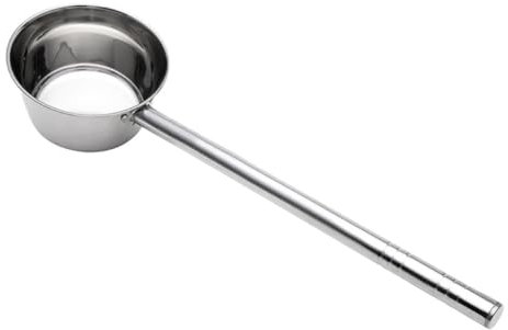 ABOOFAN Ergonomic Stainless Steel Long Handle Water Ladle Large Serving Spoon Splash Back for Kitchen Extra Large Soup Scoop Kitchen Gadgets