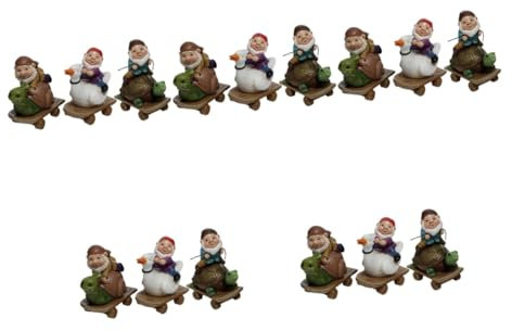 INOOMP 15pièces Mini Gnomes Résine Décorations De Jardin Et Balcon Sculptures De à Skateboard pour Et