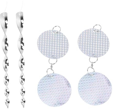 Gogogmee 2pezzi Bastoni Riflettenti Per Scacciare Decorativi Per e Balcone Protezione Per e Frutteti e Funzionali