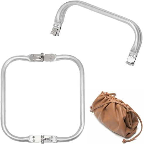 KOLZEMV 2pcs Cierres de Beso para Bolsa Boquillas Monederos Metalicas Marcos de Bolso Interior de Aluminio en Forma de U Marco Tubular para Fabricación Artesanía 160 * 85mm cierres para bolsos