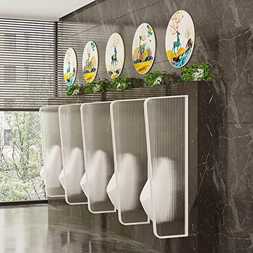 CHBGLNTY An der Wand montierter Sichtschutz für Männerurinale, Trennwand, Schutzwand, kommerzielle öffentliche Toiletten, Urinalwand, Toilettentrennwand (weiß, 3 Stück)