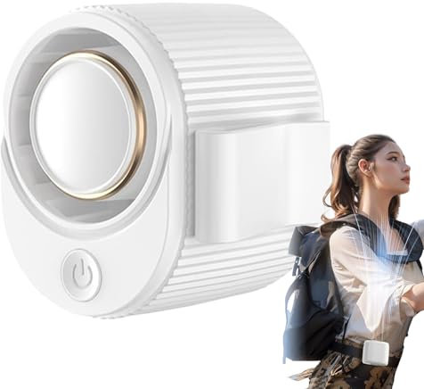Ventilador Portátil - Ventilador Portátil Para Cintura,Sin Aspas, 3 Velocidades Ajustables, Batería 1200mAh para Actividades al Aire Libre, Camping, Senderismo y Playa
