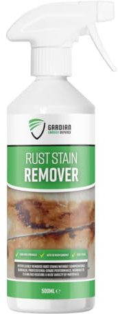 Rust Stain Remover Spray 500ml - Rust Remover for Metal Stone UPVC Manonsry Brick Acid-Free Formula Works on Tools BBQs Patios Driveways Railing and more