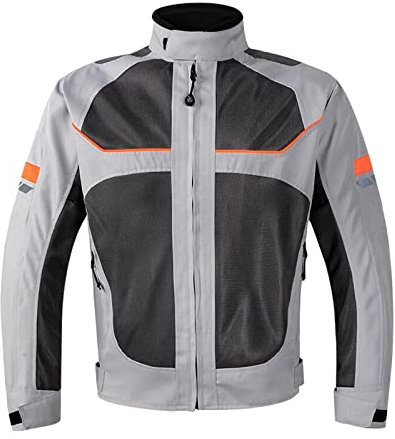 YEJBBUC Chaqueta de motocicleta resistente al agua para montar en motocicleta, hombres y mujeres, color gris, talla XL, Gris 4XL, 4X-Large