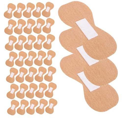TOVINANNA 50pcs Breathable Bandages Flexible Stretch Fabric Strips Finger Bandages Fingertip Toe for Home Use