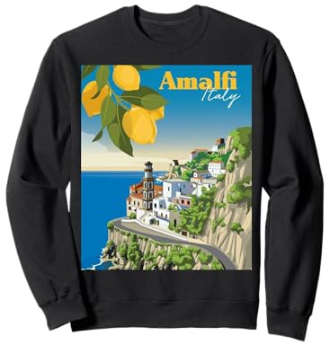 Amalfi Italy Dreams : Vue sur la mer, citronniers et Maisons en Pierre Sweatshirt
