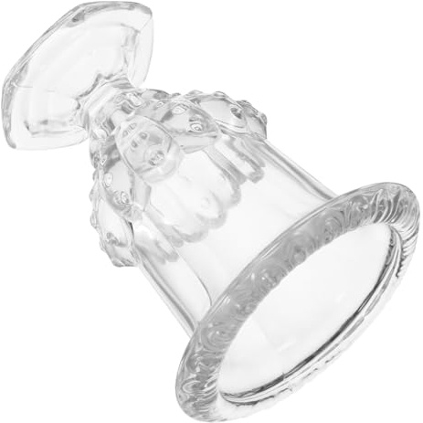 Toyvian Vaso in Vetro Trasparente Per Fiori, Centrotavola Compatto Fondo Piatto Stabile, Decorazione Creativa Per Scrivania, Tavolo e Casa