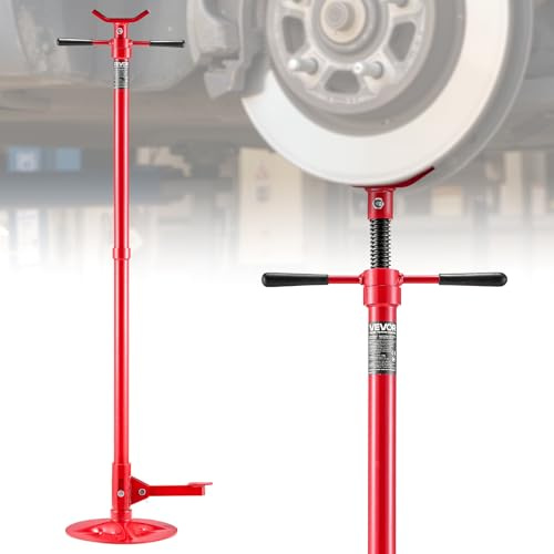 VEVOR Underhoist Support Stand, 3/4 Ton (1653 lbs) Capacity Under Hoist Jack Stand, Lifting from 51.97 to 80, Bearing Mounted Spin Handle, Foot Pedal, 12 Diameter Base, Support Vehicle Components