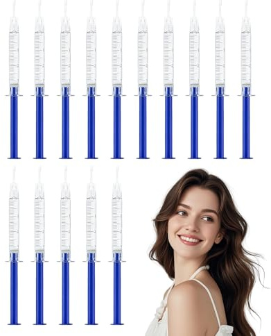 SEESUNO 15 PCS Teeth Whitening Gel, Teeth Bleaching Gel Syringes, 3ML Teeth Whitener Gels Refills