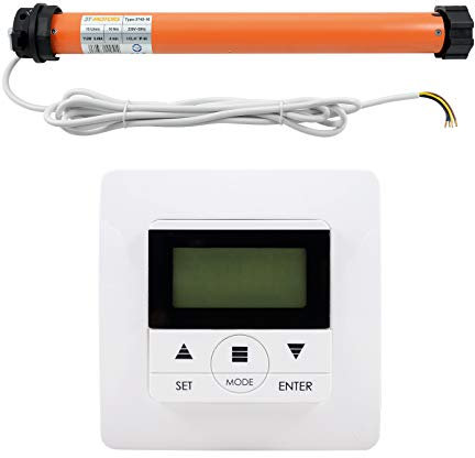 3T-MOTORS Rollladenmotor mit Zeitschaltuhr 3TimeTronic, 3T45-10 (Zugkraft 10 Nm/25 kg) für 60 mm 8kant Rollladenwelle (SW60), mit mechanischen Endschaltern, einfache Montage, Rollladenantrieb