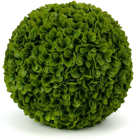 3rd Street Inn Jasper Topiary Ball - Artificial Plant Set - Indoor/Outdoor Wedding Party Decor - Faux Foliage Garden Sphere - Tree and Bush Substitute (19, 2 Pack)