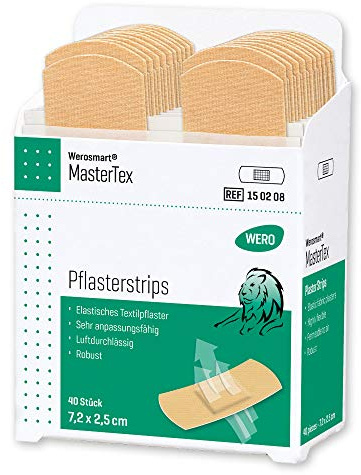 Werosmart® Pflasterspender-Einsätze Pflasterstrips 7,2 x 2,5 cm (Textil | Beige | Klassisch)