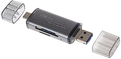 Maplin SD Memory Card Reader, 2-in-1 Dual Connector USB C & USB A, Supports SD/Micro SD/MMC/SDXC/SDHC/Micro SDHC for MacBook Pro, MacBook Air, iPad Air, iPad Pro, Dell XPS, Lenovo ThinkPad and More