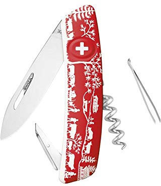 SWIZA 6901309 Unisex – Erwachsene Messer, rot, Uni