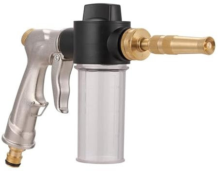 JSCARLIFE Autowaschschaumpistole, Deluxe-Autowaschsprüher, Gartenschlauch-Sprühdüse mit 100 cc Flasche, 3 Sprühmuster, Schaumblaster für Autowäsche, Pflanzenbewässerung, Reinigung und Haustierduschen