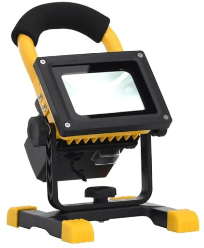 vidaXL LED-Strahler Wiederaufladbar mit Handgriff 30W Kaltweiß