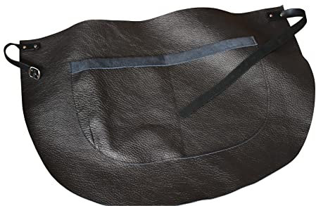 ECHT Leder Kellnerschürze, Bistroschürze, Vorbinder, Zapferschürze mit Taschen - schwarz, feuchtigkeitsabweisend