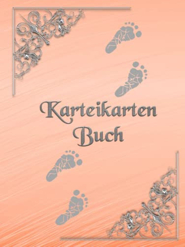 Karteikarten Buch Fußpflege Fußpfleger Karteikartenbuch Mobiles Fußpflegestudio Podologie Praxis Podologe DIN A4 Kundenkarteikarten zum notieren ... ihrer Kundendaten Dienstleistungen Apricot