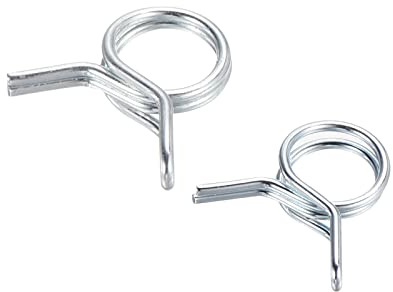 QUARKZMAN 10Stk. 6mm und 10Stk. 7mm Kraftstoffleitung Rohrfeder Clips | Doppeldrahtfeder Schlauchklemme, Verzinkt