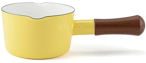Fuji Horo NA-12M.BY Milk Pan, 4.7 inches (12 cm), Butter Yellow, Induction Compatible, Natural Series