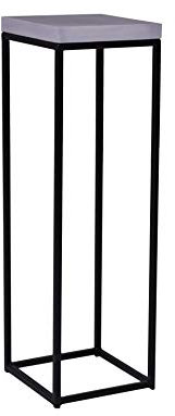 VIVANNO Podest Deko-Säule Sandstein Grau Schwarz für Skulpturen und Dekoration - 100x25x25 cm