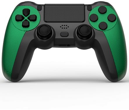 Ceozon Wireless Controller Compatible with PC Game Joystick with 6-Axis Gyroscope Touch Pad Function Green