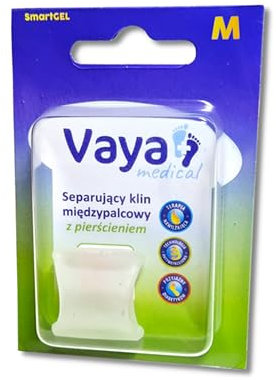 Vaya Medical Zehentrenner Zehenspreizer Gel Korrektur Mit Ring Druckentlastung SmartGel Medizinischer Polymer-Gel 1 Stück Größe M