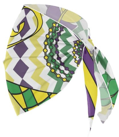 Damen-Badeanzughose mit niedriger Taille, bunt, Karneval, Maske, Konfetti (prop2), hoher Schnitt, für Surfen, Mädchen, Buntes Karnevalsmasken-Konfetti, Medium