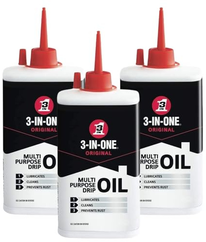 3 in 1 Multi-purpose 3 x Drip Oil Can 100ml Lubricant Drip Spout Precision Drip Application Ideal for Cleans, Lubricates, Prevents Rust and Stops Squeaks, Home & Office, Tools