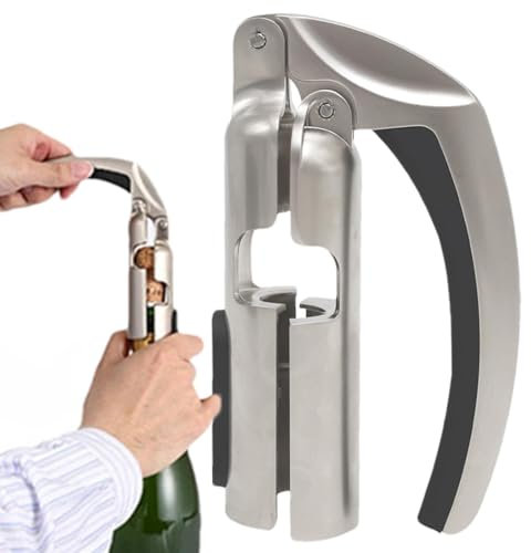 Ouvre-bouteille de vin, extracteur de bouchon de vin, extracteur de bouchon de champagne, outil de tire-bouchon de vin portable avec poignée ergonomique, outils de gadget à boire pour la maiso