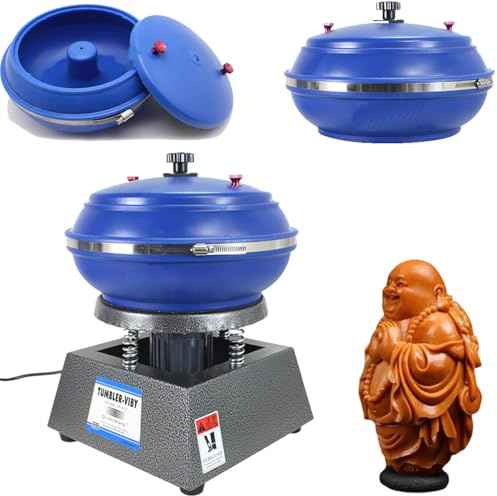Rettificatrice a Vibrazione Ad Alta Frequenza, 120 W, Con Tazza per Lucidatura in Metallo, Bicchiere in Gomma, Grande Capacità Da 6.2 Litri, PUò Essere Utilizzata per La Finitura Di Parti