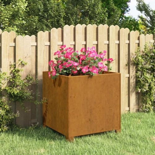 Home & Garden Item-Planter with Legs Rusty 42x40x43 cm Corten Steel